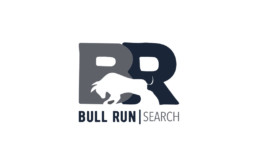bull run search logo design