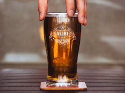 Alibi IPA beer glass